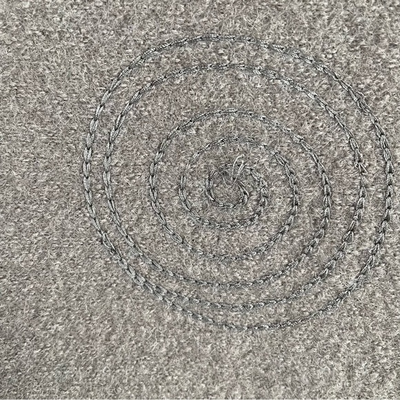 Carol Little Vintage Boiled Wool Spiral Detail Zip Pockets Unlined Jacket Casual - Picture 8 of 12